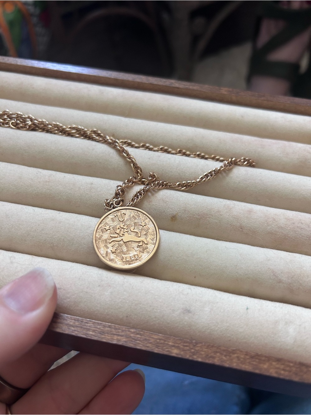 Sarah Coventry Gold-Tone Leo Zodiac Pendant Necklace
